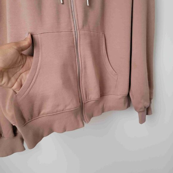 NEW Old Navy Gray Logo Zip Hoodie Front Pockets Drawstrings Unisex Raglan XL - Picture 4 of 9